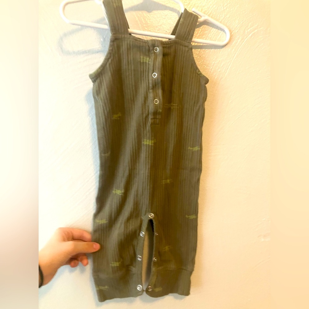 Kate Quinn Forest Green Button-Up Romper